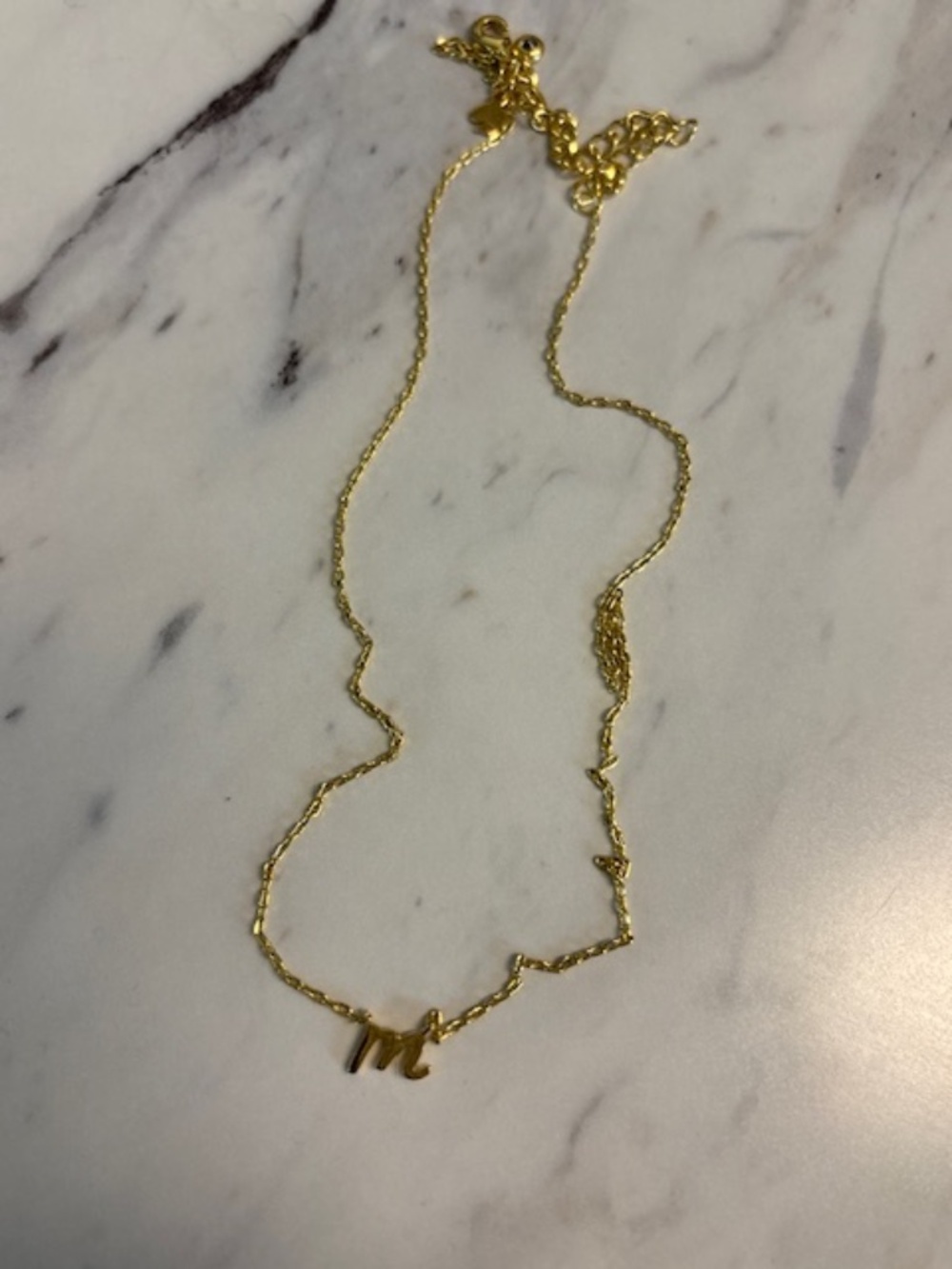 Kate Spade "M" Initial Necklace